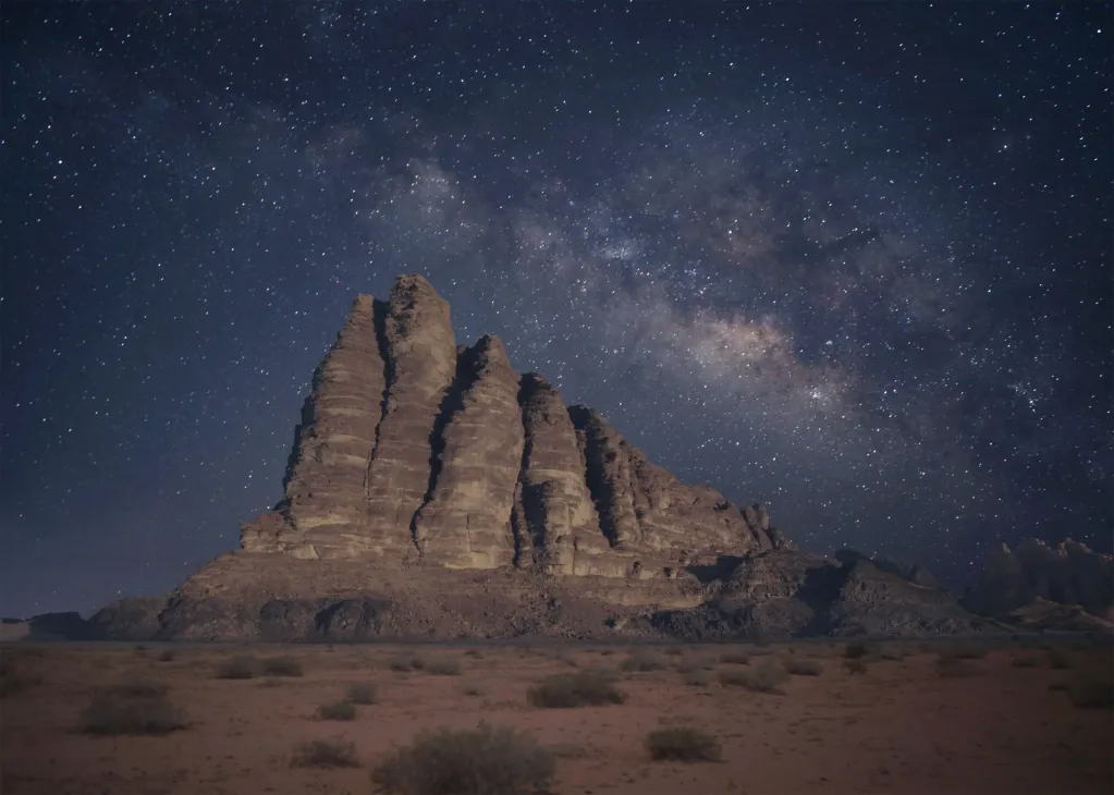 Stargazing and desert silence in Wadi Rum